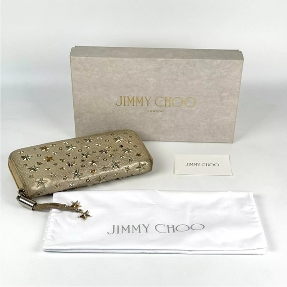 Jimmy Choo Handbags - JIMMY CHOO Long Wallet Gold Leather Filipa Authentic